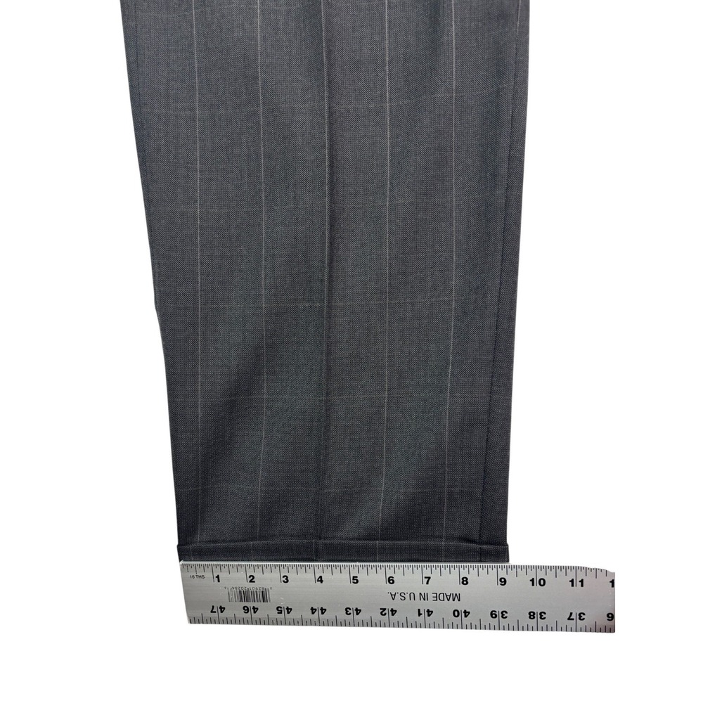 vtg 90s Christian Dior 44L 36x32 Gray Windowpane Pant Suit Double Breasted USA - Picture 16 of 16
